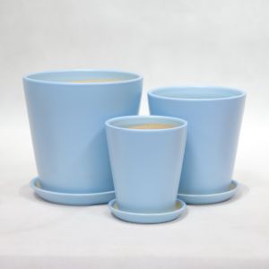 China Round Modern Ceramic Planters Lightweight for Home Decor on sale