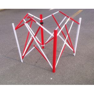 Isolation Customized Size Metal Fence Accessories Expandable Road Barrier