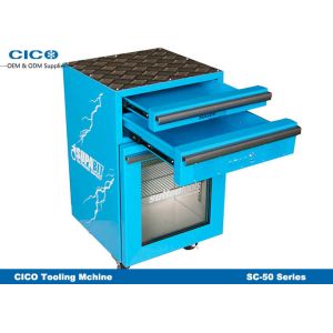 Silent Retro Looking Refrigerator , Blue Retro Fridge Freezer Eco - Friendly