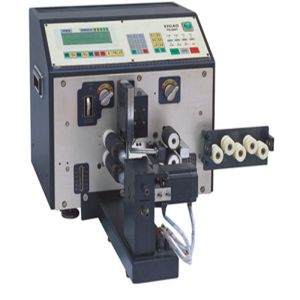 Automatic computerized wire and cable cutting and stripping and twisting machine