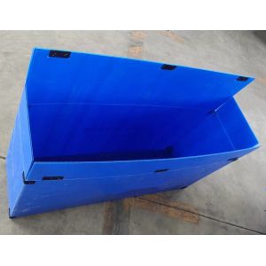 Folding Plastic Carton Box 600*400*350mm PP Hollow Sheet Box With Velcro and
