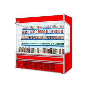 Plug In Compressor Vertical Open Air Display Cooler For Beverage