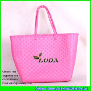 China LUDA cheap gift pp strap handbag plastic straw tote bag on sale