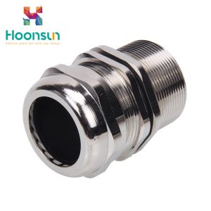 Electroplating Brass Cable Gland Longer Thread Type With Tensile & Waterproof