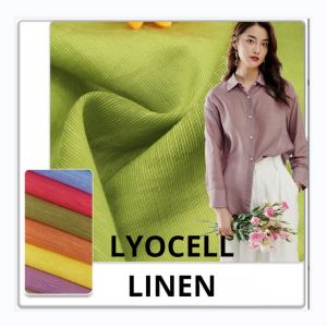 New Year  Popular Soft Comfortable   Linen Loycell With Slub Style in Light Weight Fabrics Women's Clothing Plain Dress Style