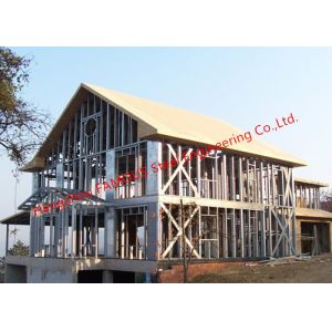 Galvanized H- Beam Steel Structure Framing Systems For Workshop or Villa House