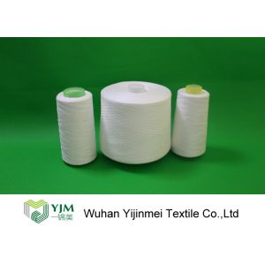 Anti Pilling 100 Polyester Core Spun Yarn , Raw White Core Spun Polyester Sewing