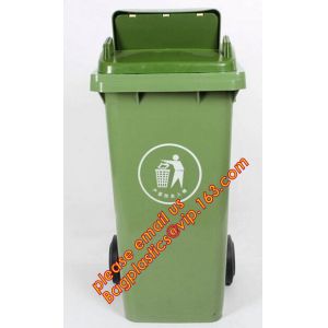 Mobile heavy duty hdpe outdoor garbage trash bin 120 liter plastic garbage bins