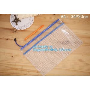 zipper PVC file bag with ESD anti static function A4, printing pvc document bag/