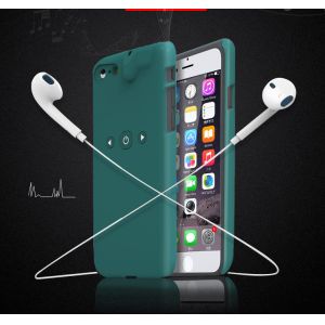 wireless bluetooth smart phone case with 3.5mm DC music interface and charging