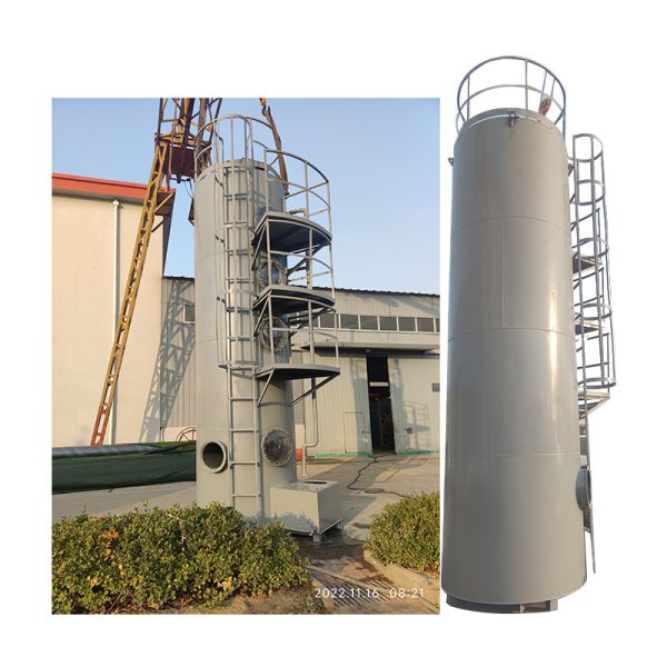 Quality 450kg Gas Absorption Tower for CO2 and SO2 Exhaust Gas Scrubbers Spray Tower Design wholesale