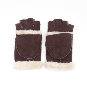 Multifunctional Sheep Skins Leather Mittens Touch Screen With Fingers