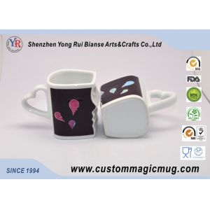 Eco-friendly mug Custom Heat Sensitive Handle Couples Coffee Mugs Change Color