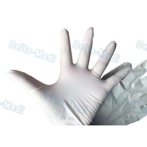 China Durable Disposable Surgical Gloves , White Color Latex Examination Gloves on sale