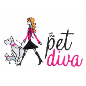 Cheap Custom Embroidery Digitizing Pet diva girls and dog JF080308101 for sale