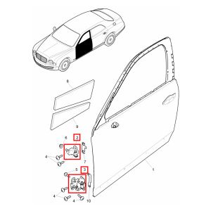 For Bentley Flying Spur Mulsanne 2014-2019 Front Right Door Lower Upper Hinges