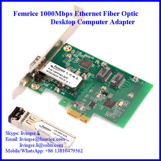 Quality PCIe x1 Desktop PC Network Interface Cards, Single Port GbE (SFP) Network Adapter wholesale