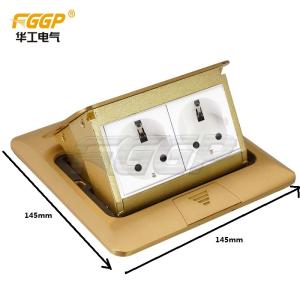 Cheap Multifunctional Rj45 Data Floor Socket Box With Data Jacks SS Covered Brass Floor Socket for sale