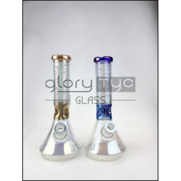 Quality Ice Borosilicate Glass Bongs Drippy Beaker 10 Inch Multicolored Bubbler Smoking Pipe wholesale