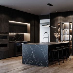 Modern Design Kitchen Furniture Custom Melamine Complete Kitchen Cabinet Set