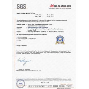 Cirolla Motor Co.,Ltd Certifications