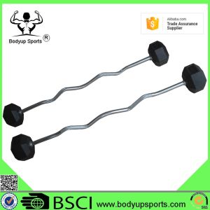 47 Inch Rubber Hex Dumbbells , Fixed Weight Barbell For Strength Training