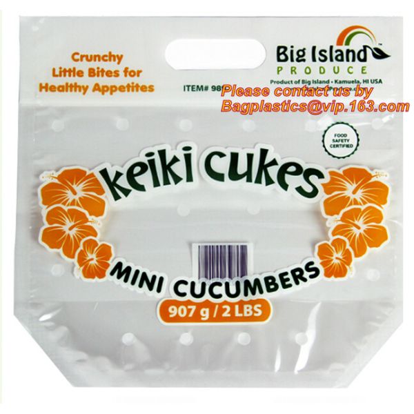 fruits cherries special vent holes packaging poly bag with zip lock, Fresh Fruit Grape Cherry Packing Protection Bag, gr
