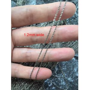 Hot Selling 1.2mm And 1.9mm Wide O Loops Titanium Chain Titanium Accessories Men's Chain In Stock