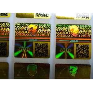 Cheap Custom design self adhesive pet Hologram sticker with QR code for sale