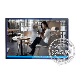 16.7M 55" Digital Wall Mounted Advertising Display with Black Full Toughened