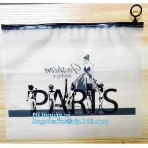China EVA clothing bags plastic slider zipper case, Custom printed side guesset foil slider zipper, resealable packaging slide on sale