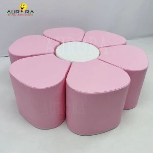 Soft Play Set Playground Pastel Climb And Play Soft Blocks Pink White Flower