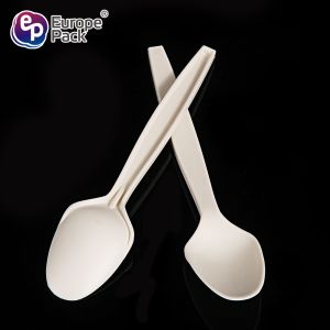 Europe-Pack factory direct biodegradable corn starch 5 inch dessert spoon