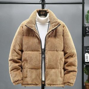 Plus-Size Men′s Corduroy Winter 2022 Overcoat Warm Coat Men′s Cotton Jacket for