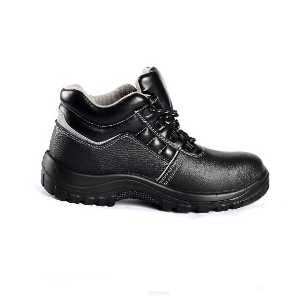 Quality Embossed Cow Leather Electrical Hazard Protection And Shock Absorption Middle Cut Safety Shoes For Dependable Performance wholesale
