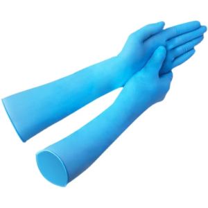 China 16 Inches Disposable Nitrile Glove Industrial Nitrile Exam Gloves Large on sale