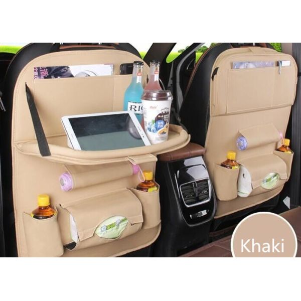 Quality 63*45 Cm Front Car Seat Organiser , Custom Leather Car Seat Back Storage Bag wholesale