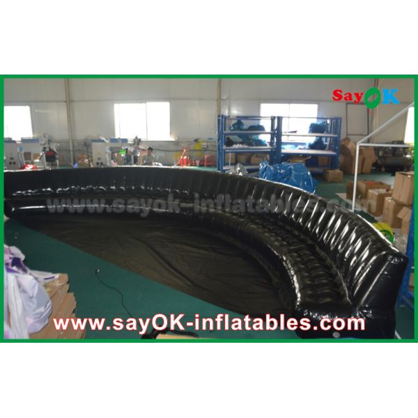 Eco-friendly Custom Inflatable Products 6 - 10m Black Hermetically Sealed 0.6mm PVC Inflatable Sofa