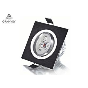 3W Square LED Recessed Ceiling Lights Aluminum Beam Angle Adjustable 92x92mm
