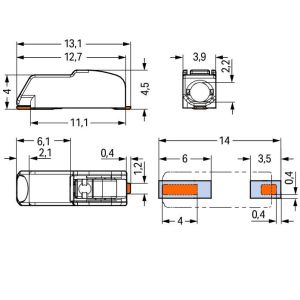 Waterproof SMD LED Connector For Lead Free Reflow Soldering Process