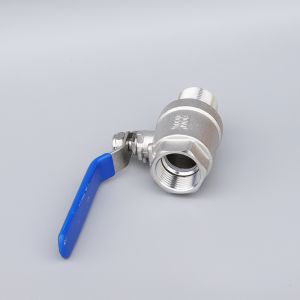 2PC Female and Male Thread ISO 5211 Stainless Steel Ball Valve with Manual