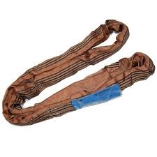 Brown 6 Ton Polyester Endless Round Sling For Large Steel Bars Eco Friendly