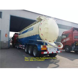 Q235A Weichai Heavy Duty Semi Trailers 3 Axles 60m3 Bulk Cement Truck 70 Ton