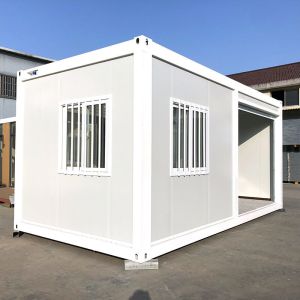 20ft Foldable Office Prefabricated Container House Easy Folding With Sandwich