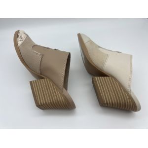 OEM Womens Pointed Toe Shoes Tan / Off White Casual Shoes With TPR Outsole