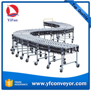 China Flexible Extendable Gravity Steel Skate Wheel Conveyor on sale