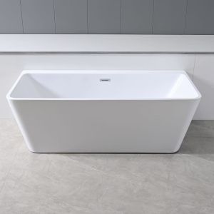 China Modern White Round Smooth Acrylic Freestanding Deep  Soaking Bathtubs on sale