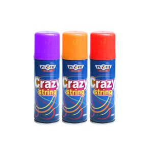 China Holiday Carnival Silly String Spray , High Glossy Bright Fun String Spray on sale