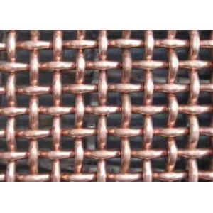 Copper / Brass Crimped Wire Mesh Square Opening Acid Resistant For Cabinets