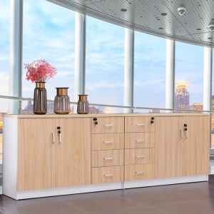 Mail packing N Office Partition Wooden File Cabinet with Lock and Drawer Storage